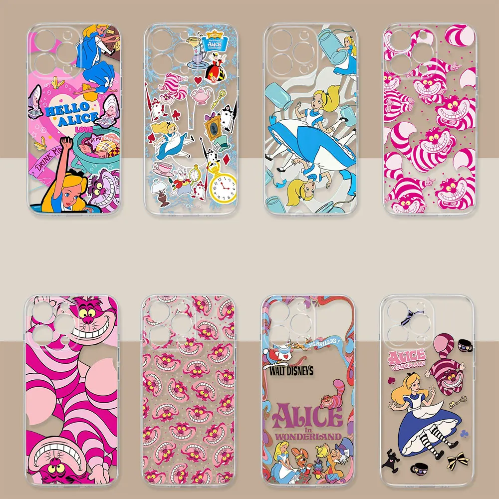 Cheshire Cat Alice in Wonderland Case For Realme C67 C65 C63 C55 C53 C35 C33 C31 C30 C21Y C21 C20 C15 12 10 9 9I 8 ProPlus Cover