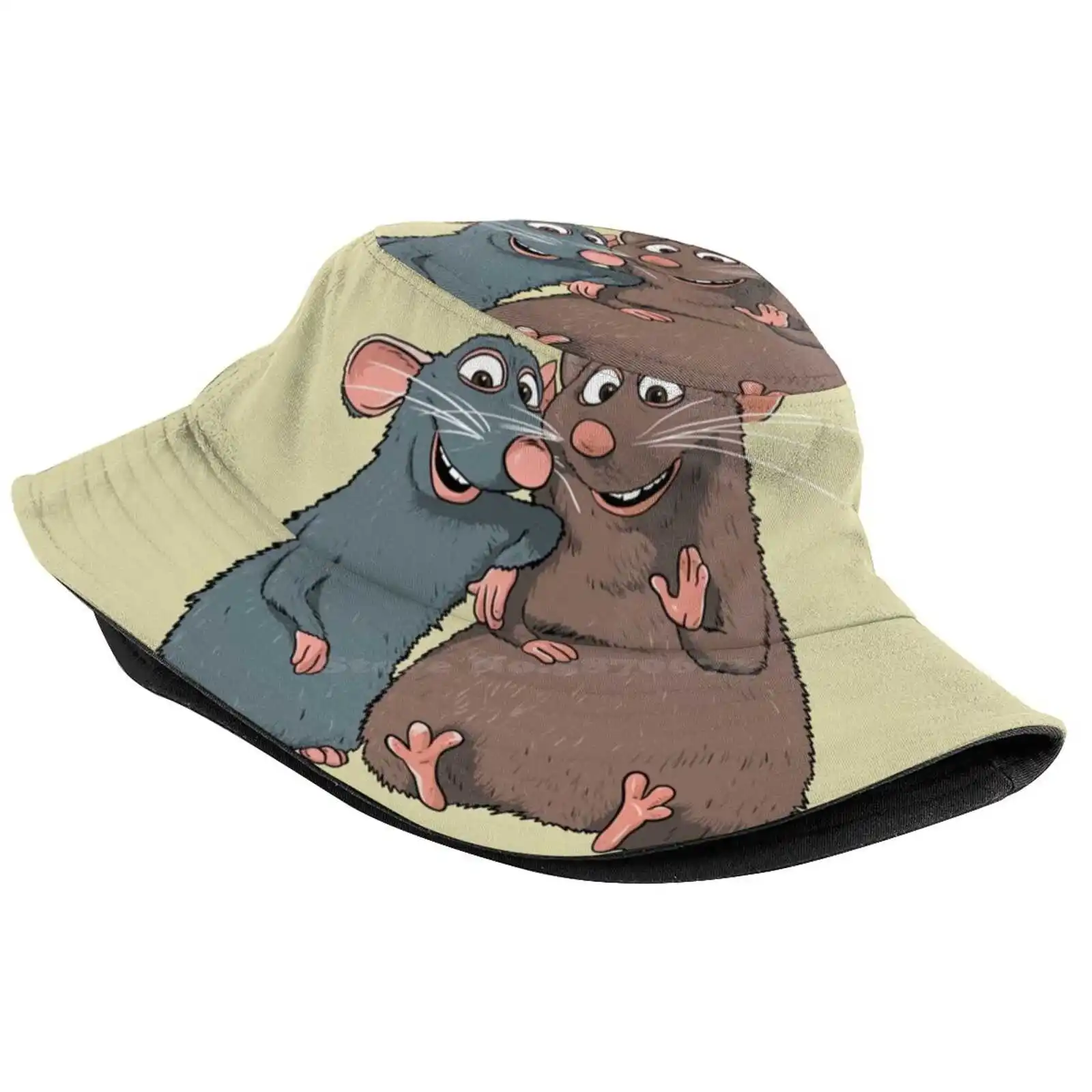 Remy And Emile - Ratatouille Sun Cap Fisherman Hat Bucket Hats Ratatouille Cooking Chef Remy Mouse