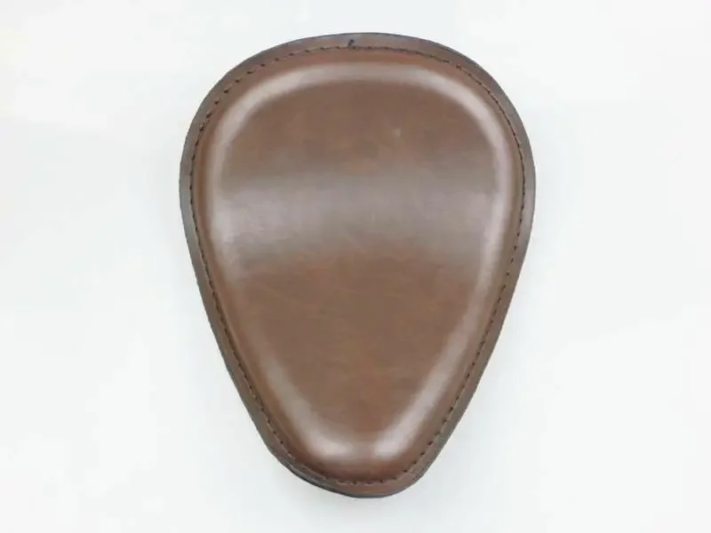 Brown Vintage Retro Motorcycle Leather Solo Seat For Harley Honda Suzuki Triumph