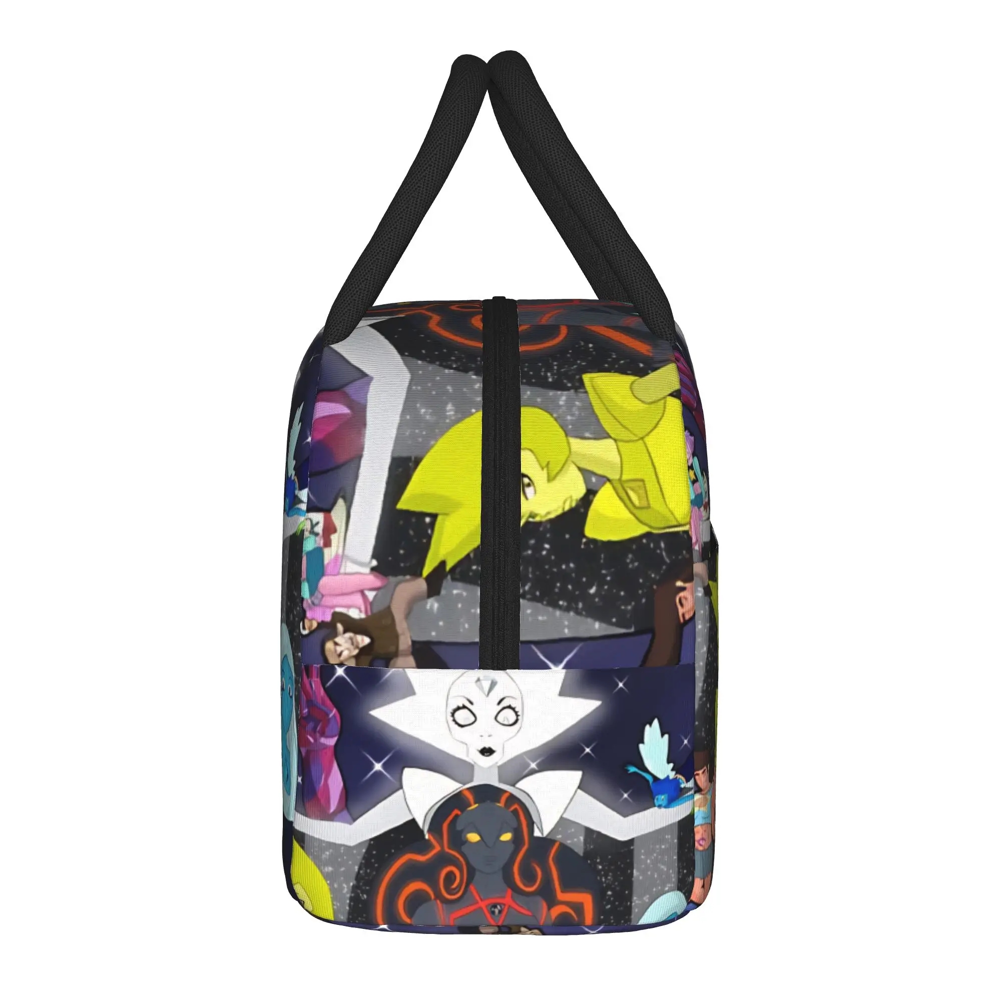Crystal Gems Steven Universe  Lunch Bag  Retro Lunch Box Travel Portable Thermal Lunch Bags For Women Oxford Custom Cooler Bag