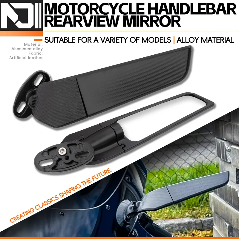 For Suzuki GSXR 600 750 1000 GSX1300R GSX650F GSX-R Motorcycle Rear View Mirror Wind Wing Adjustable Rearview Mirror Side Mirror