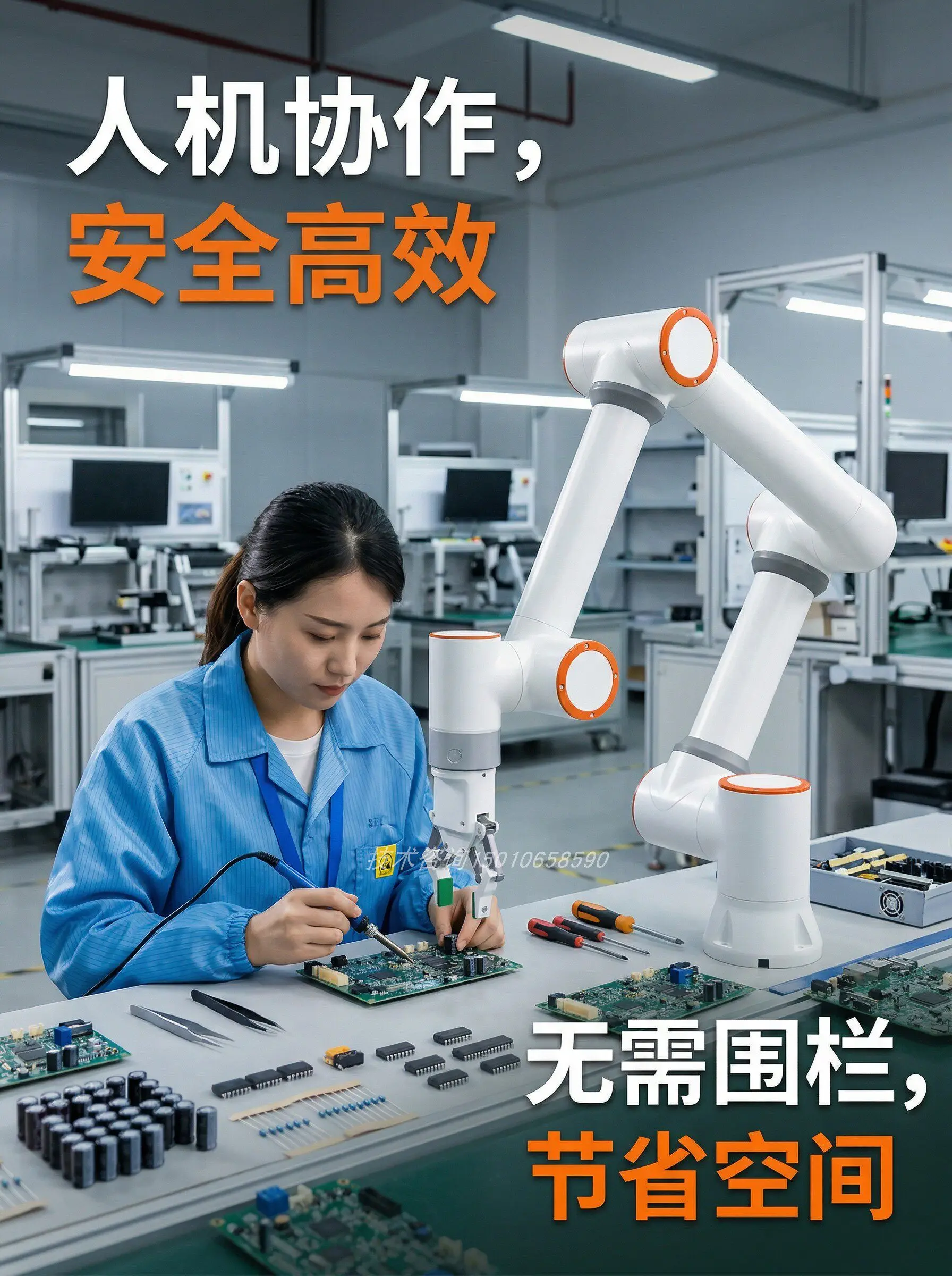 yiwei six-axis cooperative robot, drag-free programming, welding, handling and l