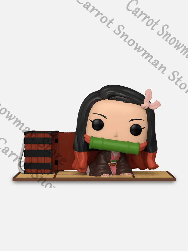 Genuine Demon Slayer Kamado Nezuko Anime Garage Kits Plaything Maumet Toys Rubberized Coating Cospaly Cartoon Gift Car Decorat