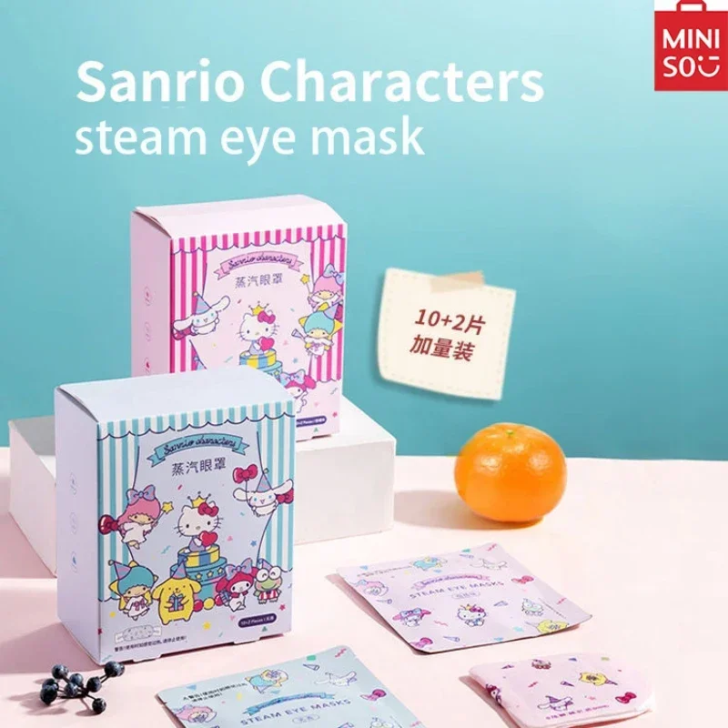 MINISO Sanrio Dream Steam Eye Mask With Various Floral Fragrances To Relieve Eye Fatigue Cinnamon Dog Hello Kitty Hot Compress