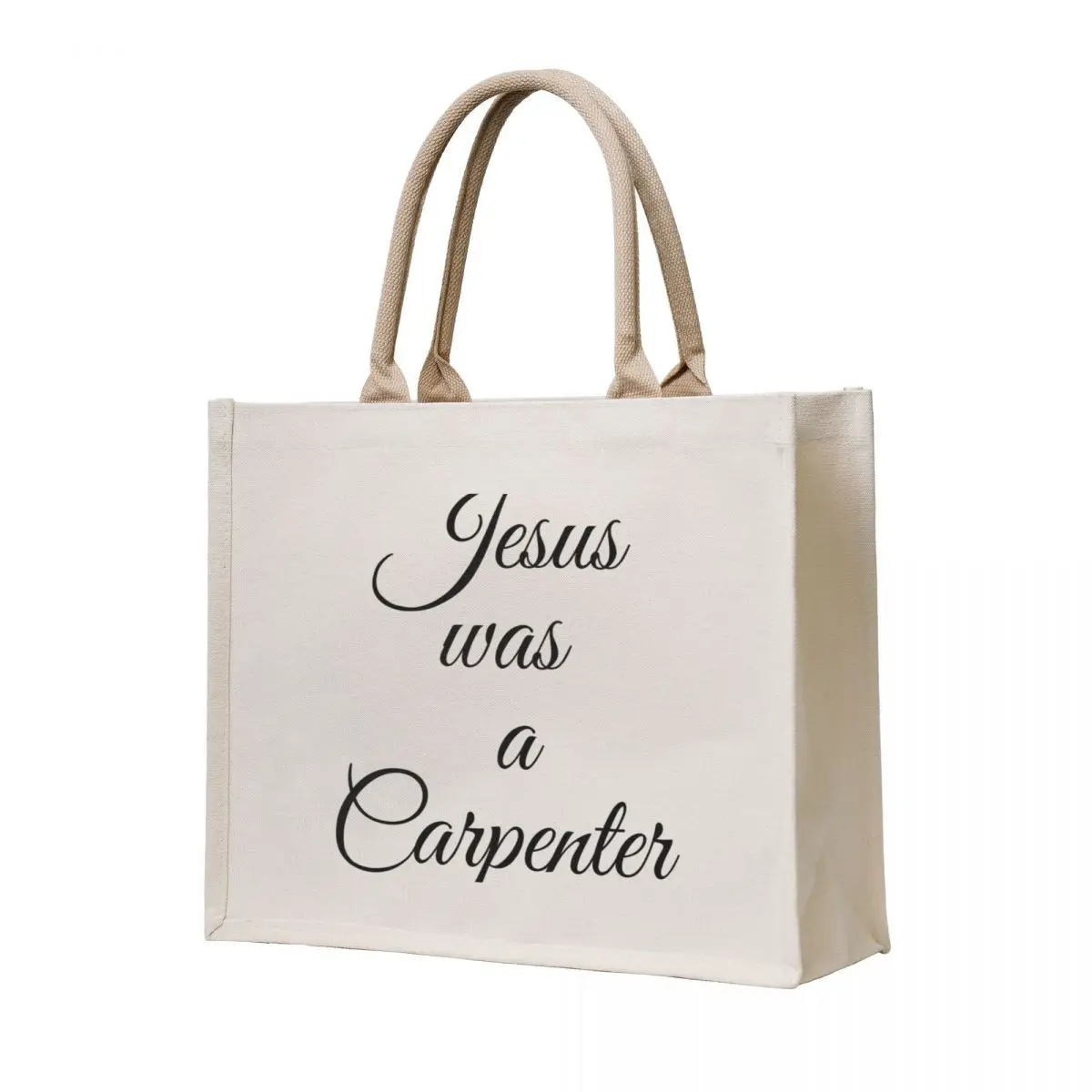 

Jesus was a carpenter Tote Bag shopper bag woman shopping cart bags Lady bag Eco
