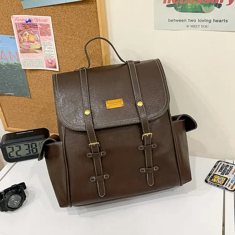 

Зима 2025 551, новая модная сумка через плечо, универсальная пригородная сумка премиум-класса в стиле ретро, простой легкий роскошный рюкзак