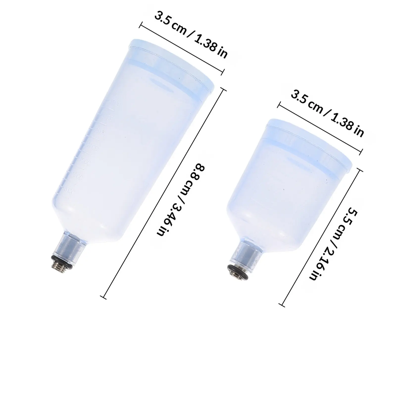 2 pcs Airbrush Paint Cup Halloween Christmas New Year Chemical Resistant Bottle Cake Decor Art Student Craft Maker Art Students