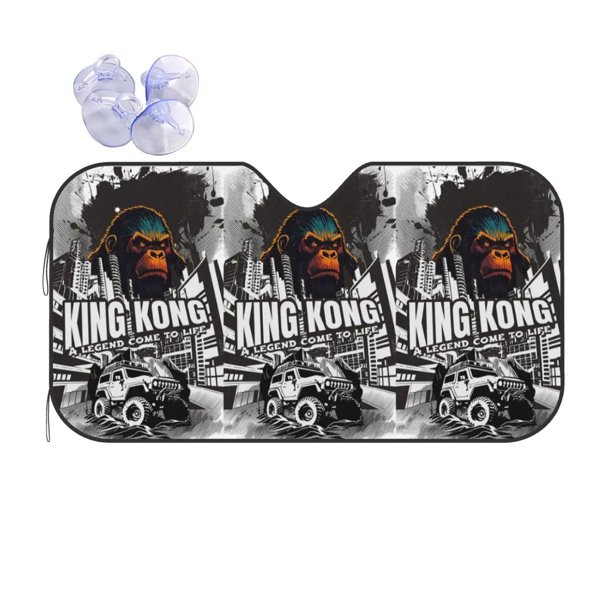 

King Kong - A Legend Sunshade Windscreen Car Front Windshield Window Sun Visor Accessories Covers