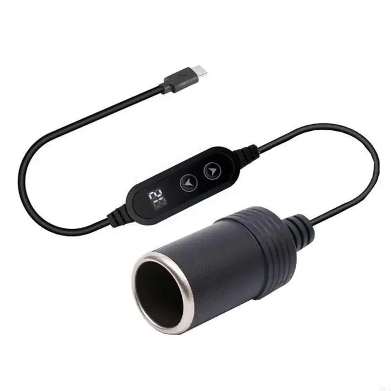 USB C to Direct Current Step Up Cable for Car Adapter Adjustable Voltages from 5V to 20V with PD Support Maximumly 3A Current