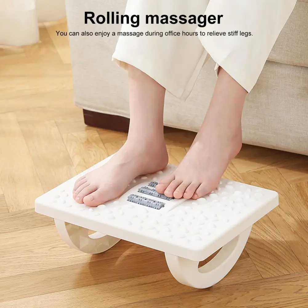 Ergonomic Rocking Foot Rest with Foot Massage Rollers Adjustable Footrest for Office Home Comfort Adjustable Angle Foot Stool