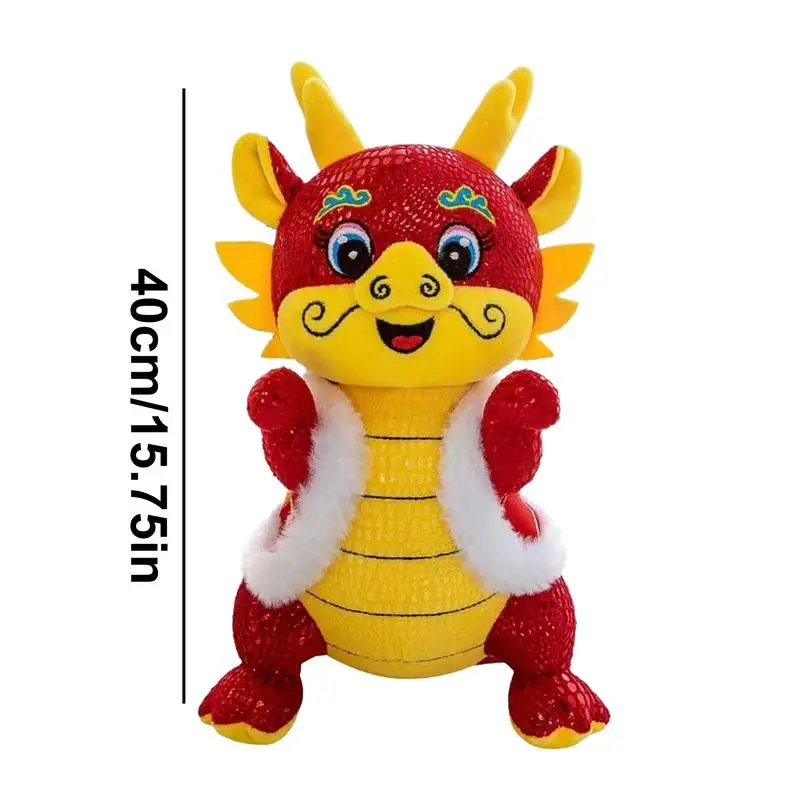 Chinese Dragon Plush Doll Stuffed Animal Plush Toys Zodiac Plush Toy Year Of The Dragon Chinese Dragon Plush Toys For Kids Decor