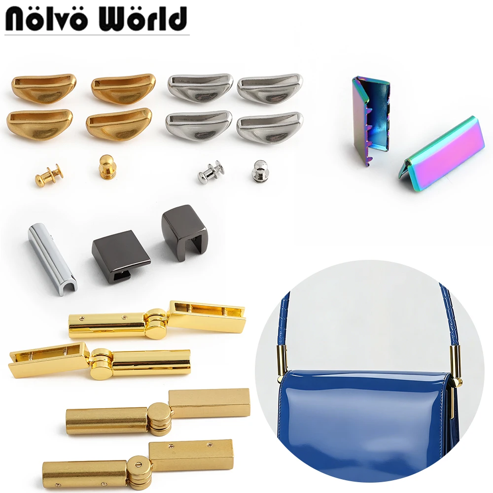 4/10/20PCS Metal D-Ring Bags Connector Screws Detachable Bag Chain Link Clip For DIY Hanging Chains Purse Strap Accessories