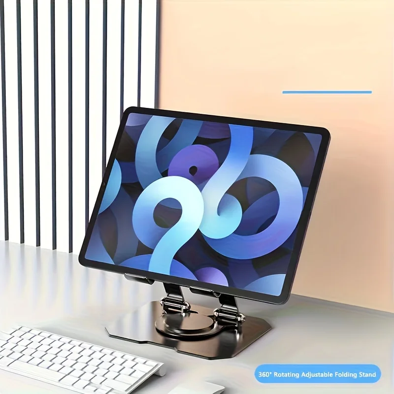 1-Pack Tablet Stand, New Model Tablet Stand, Desktop Live Streaming Phone Holder 360 ° Rotating Mobile Base Christmas Gift Phone and Tablet Stand, Tablet Rotating Stand, Suitable for Tablet and Phone Mounting.
