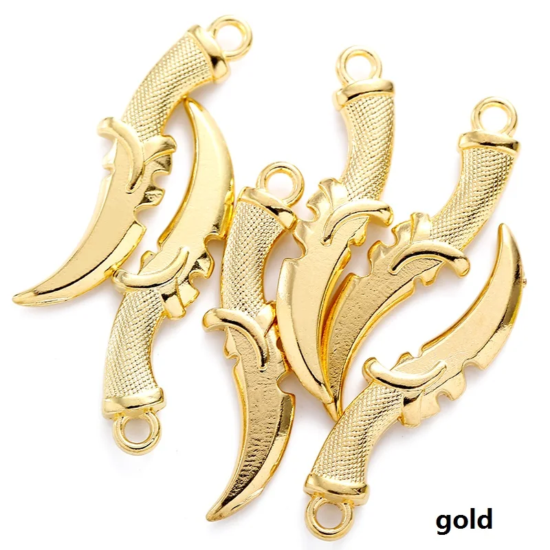 15pcs 6Colors  Zinc Alloy Scream Dagger Charms Fit Jewelry Pendant For DIY Necklace Bracelet Jewelry Making Findings