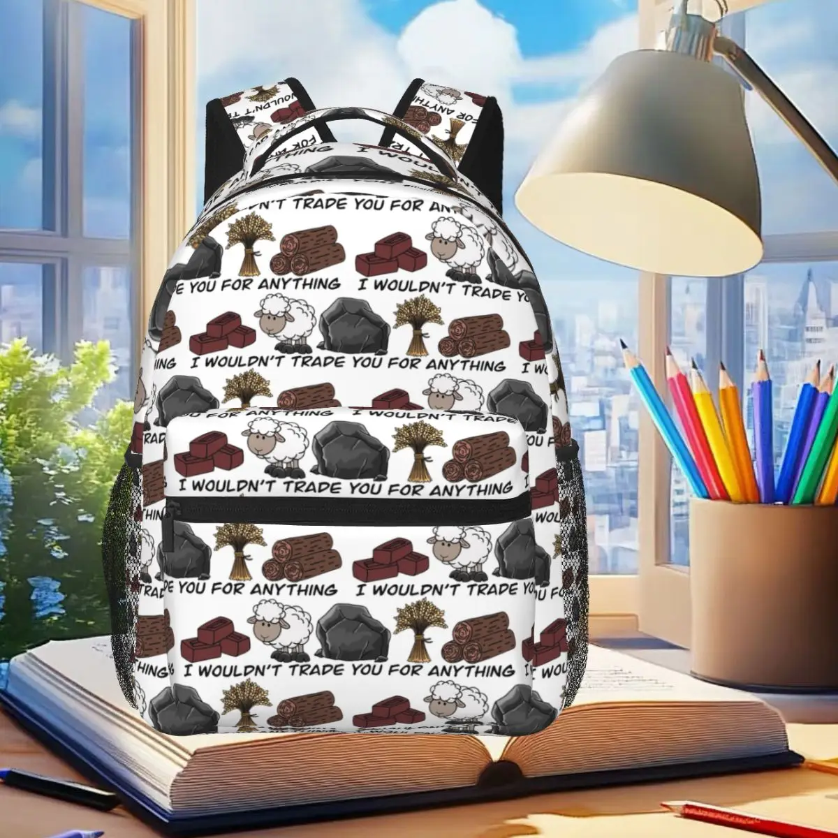 No te comerciamos para cualquier cosa - Mochila Catan Estudiante Niños Niñas Mochila Escolar para niños Bolsos de Hombro para computadora portátil para hombres y mujeres
