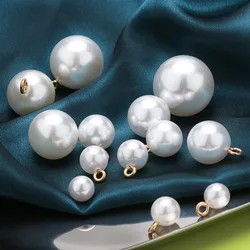 10 pezzi bottoni di perle di funghi bottone con gambo in argento dorato per abbigliamento fai da te accessori per cucire camicia abbigliamento Scrapbooking indumento