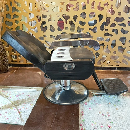 Chaise de barbier de Salon Antique classique chaise de barbier inclinable réglable chaise de barbier à pompe hydraulique