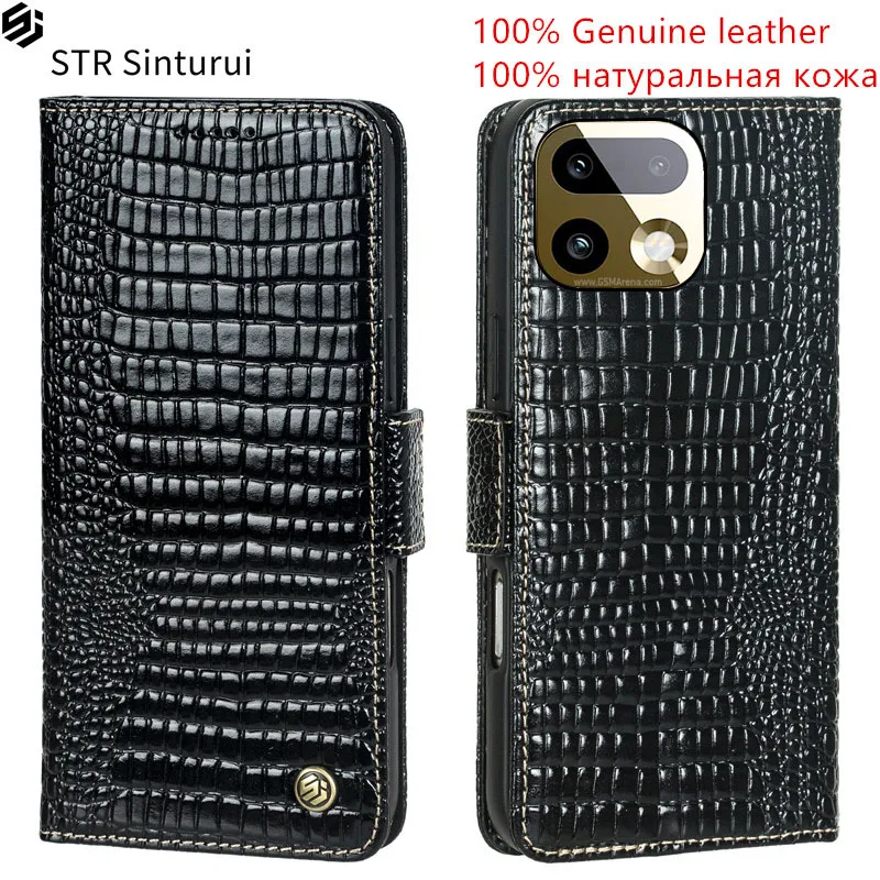 

STR Genuine leatherlizard pattern card Slot Wallet Cover For Realme 16 15 14 Pro PIus 15T 14T 14x Flip shockproof phone Case