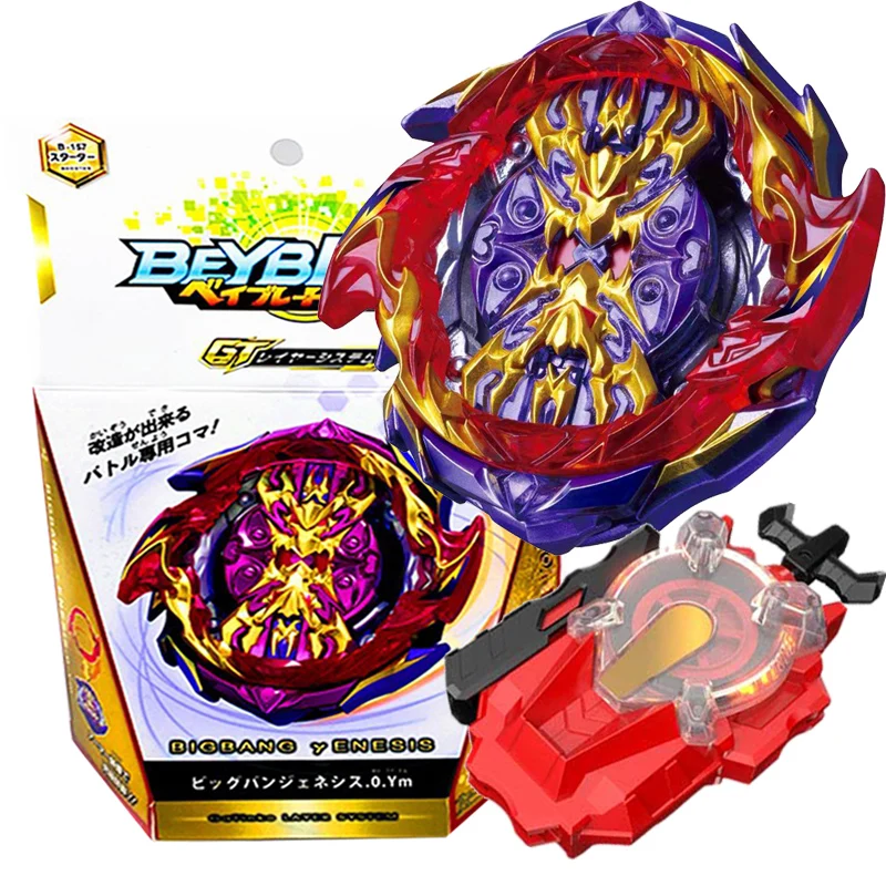 Box Set B-157 Big Bang Genesis GT B157 Yenesis Spinning Top with Spark Launcher Box Kids Toys for Children