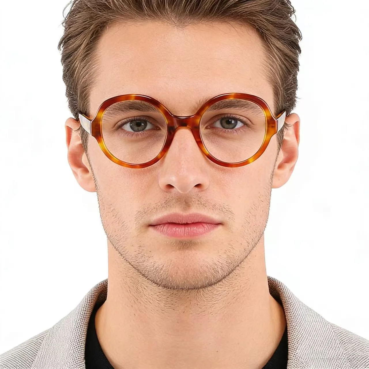 

Oval Vintage Trendy Acetate Glasses Frame for Men and Women High Quality Simple Reading Glasses Spectacles Eyewear