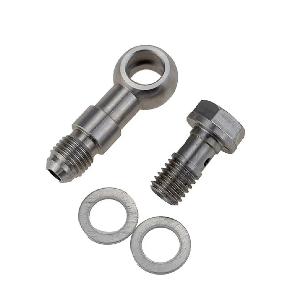 Stainless Steel Turbos Banjo Bolts Kit Stable Performance Guaranteed Suitable For M10x1 5 To 4AN