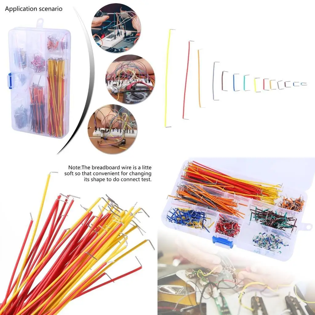 

R9UF 560Pcs 14 Vaules 2-125mm Breadboard Connecting Line Cables Breadboard Jumper Wire Circuit Board Breadboard Wire