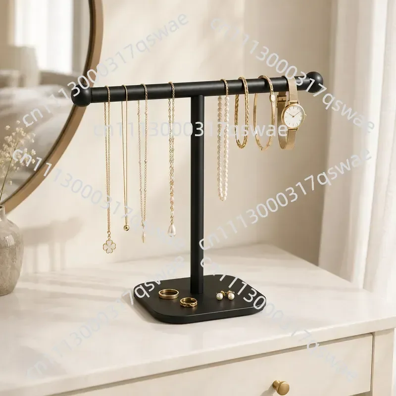 Stainless Steel Telescopic Ball Head T-rack, Kitchen Towel Rack, Jewelry Storage Rack, Non-punching Countertop Rack