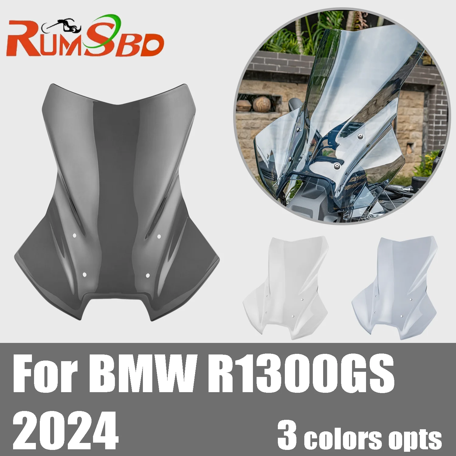 R1300GS Motorcycle Windscreen For BMW R1300 GS R 1300GS 1300 G S 2024 Sport Touring Wind Deflector Shield  Fairing Accessories