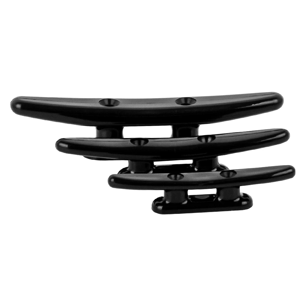 4/5/6 Inch Nylon Plastic 2 Hole Low Flat Open Base Mooring Cleat for Marine Boat Yacht Deck Rope Tie Hardware Accessories