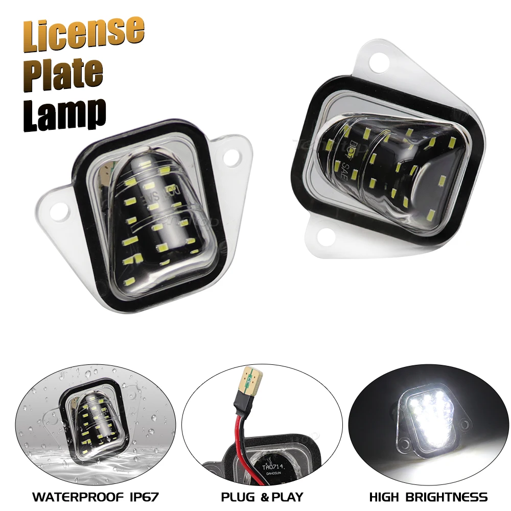 Full LED License Plate Light Rear Bumper Tag Lamp For Chevrolet Suburban 1500/2500 Tahoe GMC Yukon Cadillac Escalade 2007-2014