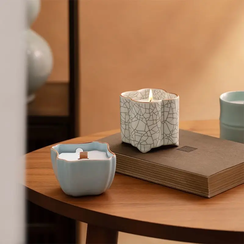 Merchandise Five Famous Kilns Scented Candles Tea Fragrance Gift Box Fragrance Birthday Gift