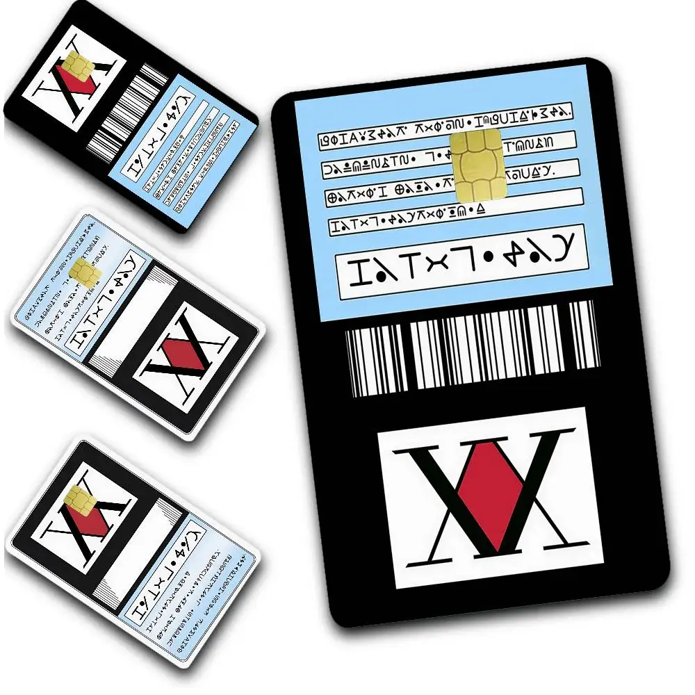 أنيمي هنتر X هنتر بطاقة الترخيص بطاقة ملصقات الكرتون الزخرفية الصغيرة رقاقة مقاومة للماء 4 قطعة بطاقة ملصق جديد المضادة للخدش