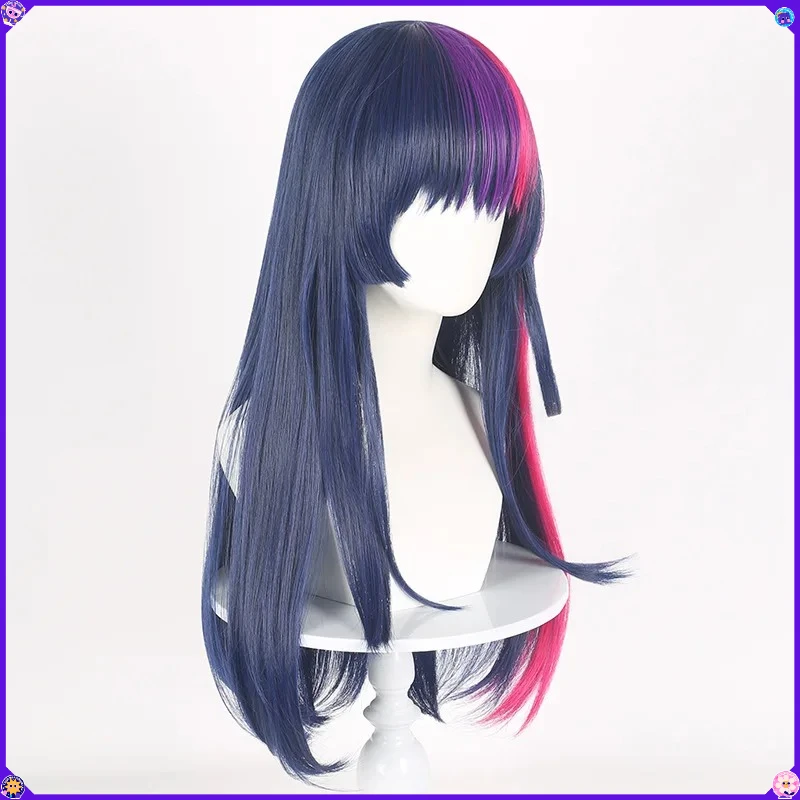 Long Blue Curly Synthetic Lace Front Wig Heat Resistant Fiber Mi-ku Inspired Cosplay Party Costume Daily Wear Natural Hairline