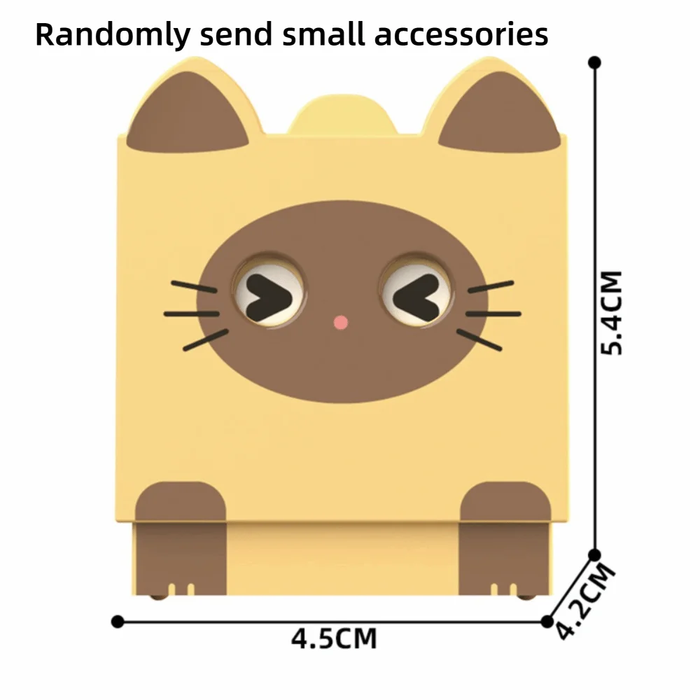 Pendant Accessory Sound-Producing Magnetic Press Creative Design Cute Cat Face-Changing Cat Fun Abstract Stacker Pendant Gift