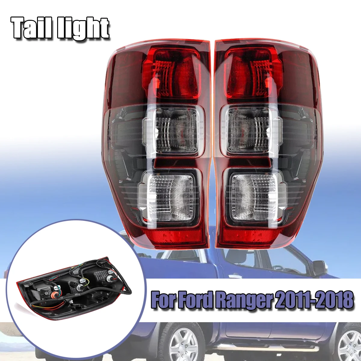 Car Left Right Rear Tail Light Brake Lamp Taillight for Ford Ranger Ute PX XL XLS XLT 2011 2012 2013 2014 2017 Turn Signal Light