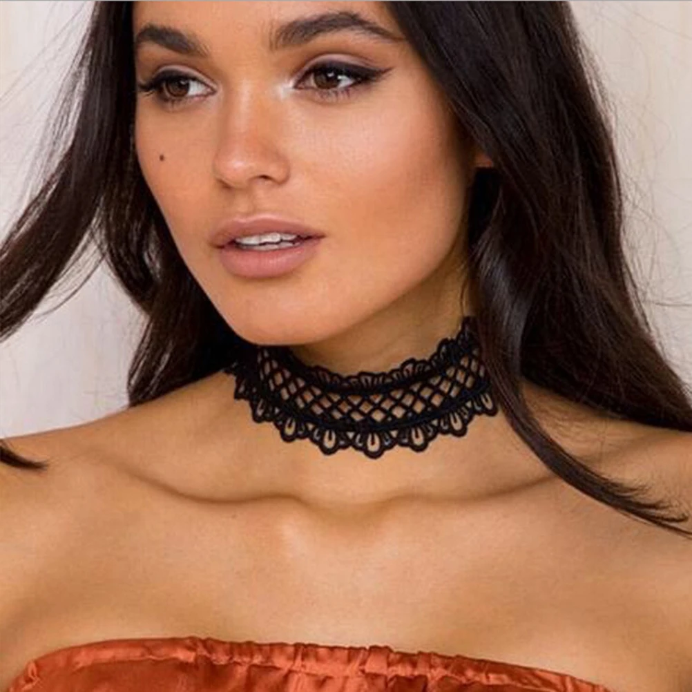 

Lace Choker Collar Chocker Collar Hollow Necklace Chocker