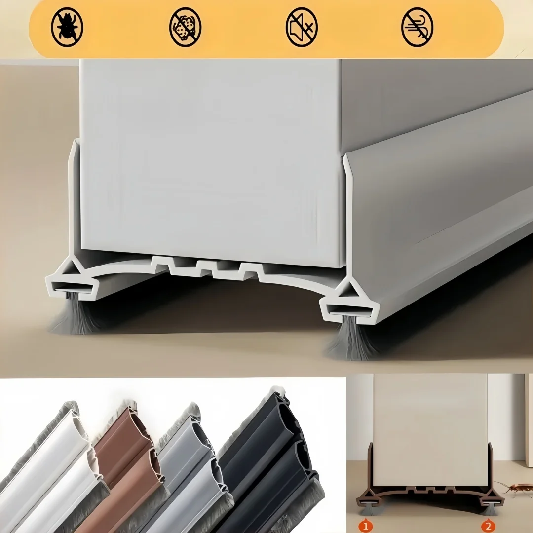 1PC 97cm/38.19in Household Door Bottom Seal Strip 97cm Door Draft Stopper Strip Felt Protector Dustproof Soundproof Weatherproof