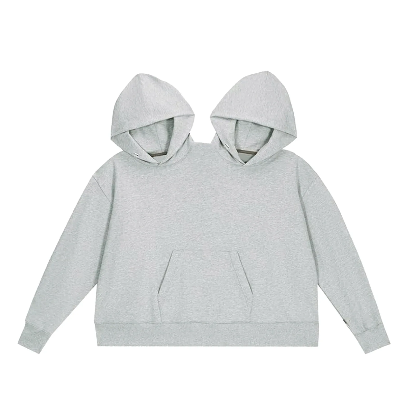 Double Hoodie For Couples Sweatshirts Essentials Oversized Intimate Hoodie Pullover Aesthetic Clothing Tracksuit Long Sleeeve