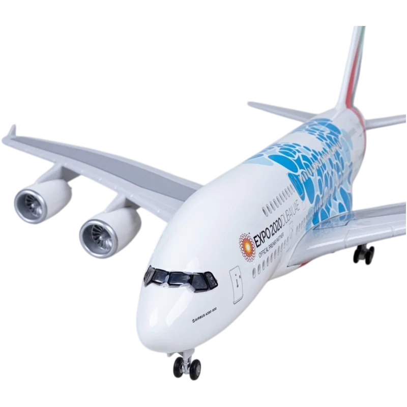 Airbus A380 Emirates Expo 2020 Dubai 1/200 Scale Resin 31cm, Aircraft Toy, Gift for Boys, Adult Collectible, Miniature, Airport