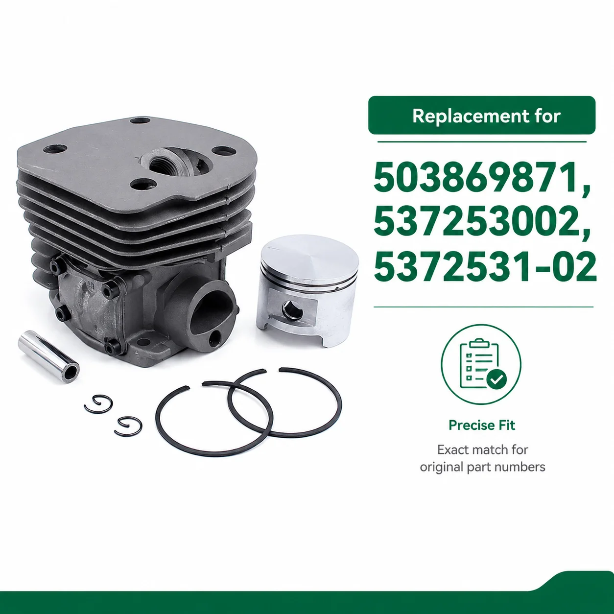 45mm Big Bore Cylinder Piston Kit for Husqvarna 346 XP 350 351 353 Chainsaw Nikasil Replacement 5372531-02 503869871 537253002