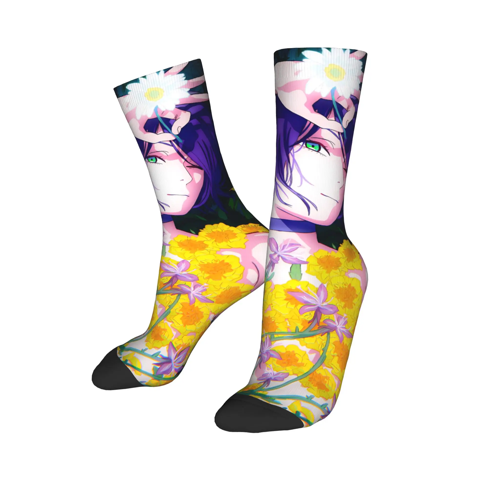 

Crazy Design Anime Chainsaw Man Reze Skateboard Socks Polyester Long Socks for Unisex Sweat Absorbing