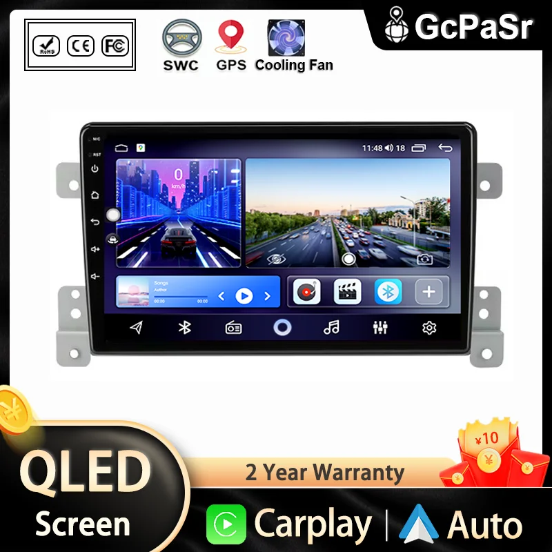 

Car Radio Multimedia For Suzuki Grand Vitara 3 2005 - 2015 navigazione GPS Android Auto Video No DSP 4G Wifi No 2din DVD BT