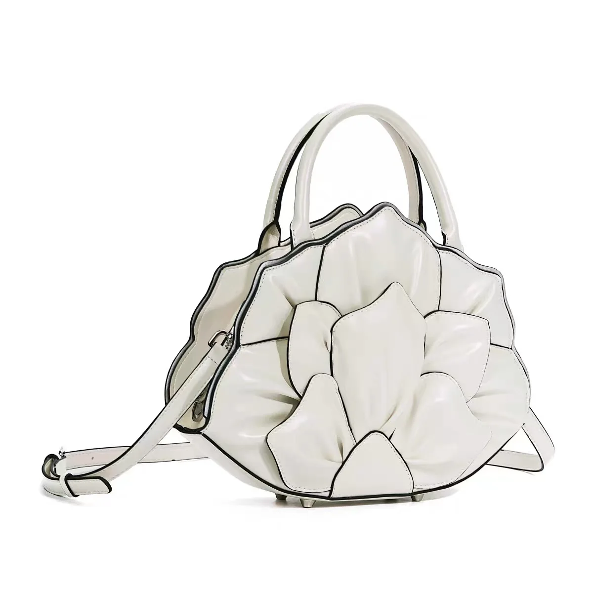 Новая весенняя модная женская сумка с цветком розы, повседневная слиповая многофункциональная мягкая полиэстеровая подкладка в форме ракушки через плечо Ba