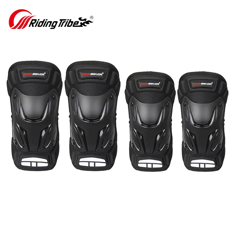 2/4pcs Set PRO-BIKER Kneepad Elbow Guards Motorcycle Riding Equipment Summer Carbon Fiber Moto Men Women Mtb Moto Knee Protector