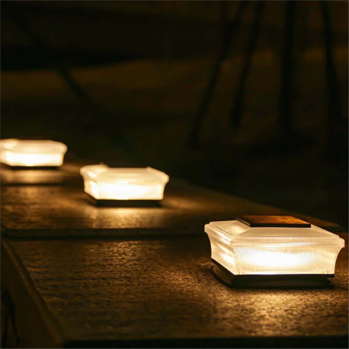 useful Led Solar Post Light Warm Pillar Lamp Garden Street Floor Lighting Rechargeable Landscape Waterproof Wall Path Outdoor