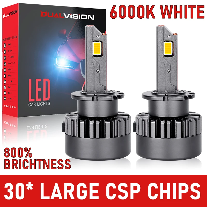 

Dualvision D2S Led D4S D Series Car Headlight Canbus HID D1S D3S D8S 1:1 Size 6000K Auto Lamp D1R D2R D3R D4R Two-sided CSP Chip