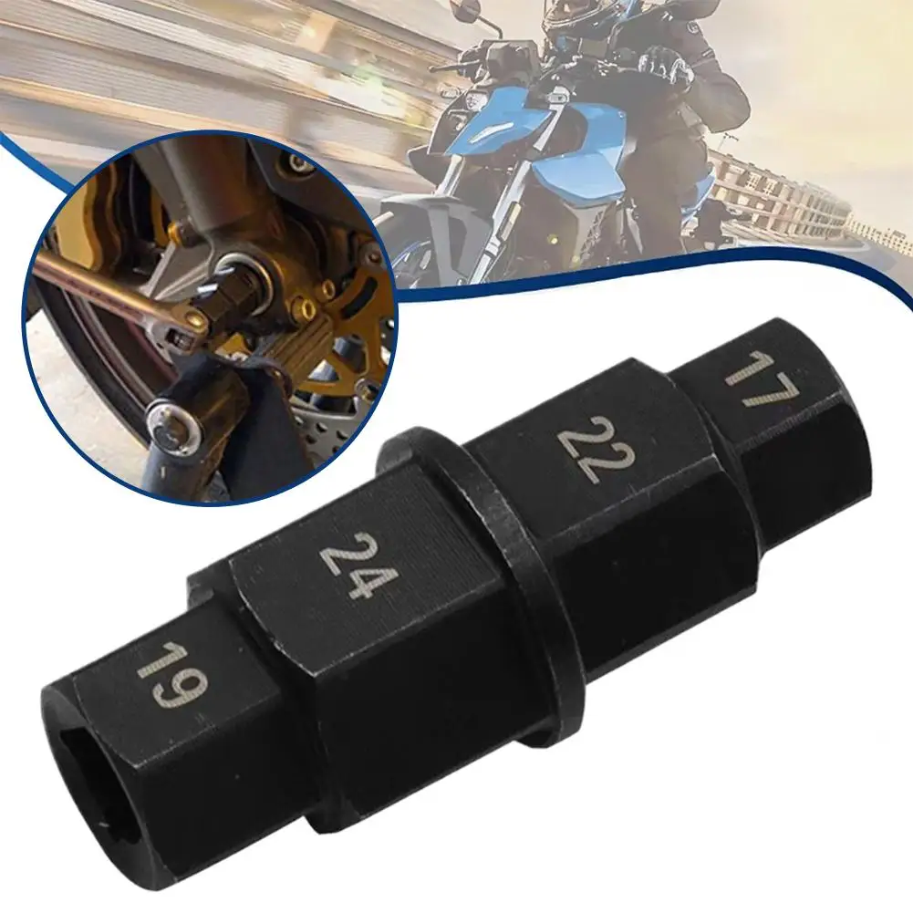 

Универсальный мотоциклетный шестигранный шпиндель для снятия колес, многофункциональный гаечный ключ 3/8 дюйма, 24 мм, инструмент 17 4-в-1, ремонт 19 22 U8W7