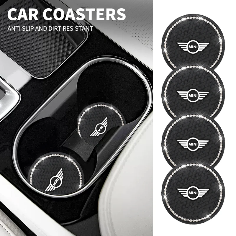 

Подставка для автомобильных стаканов с бриллиантами. Креативная подставка для стаканов с бриллиантами, из мягкого ПВХ-каучука. Для BMW Mini Cooper R50 R53 R60 F55 F56 R56 R55.