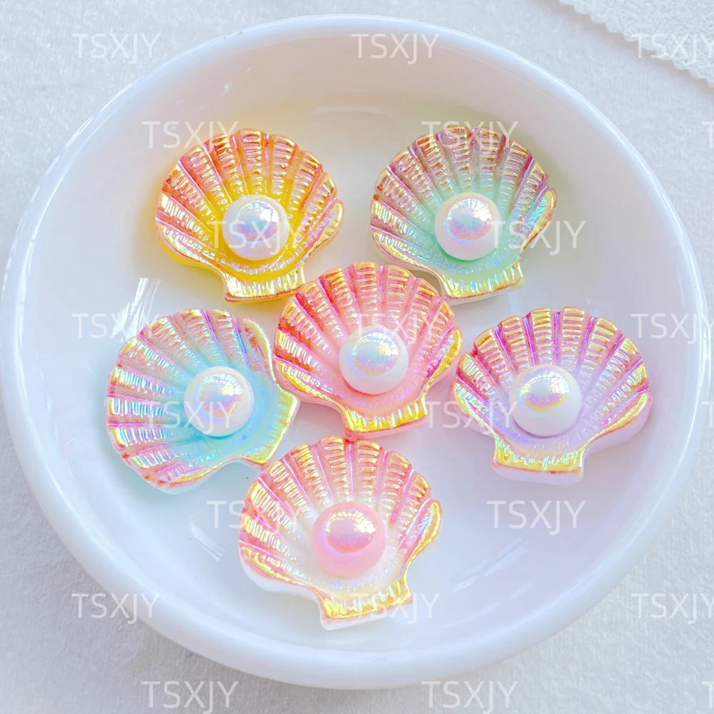 10Pcs New Cute Resin Cartoon Shell Series Flat back Scrapbooking DIY Jewelry Craft Decoration Accessories - Image 6