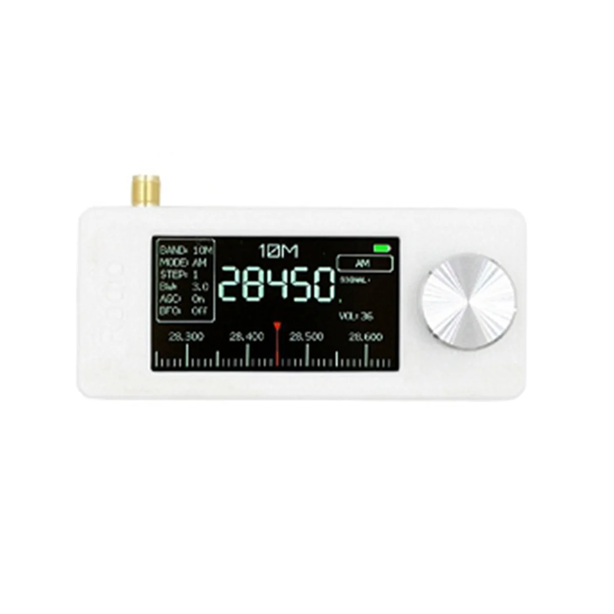 ABJZ SI4732 Radio Band Penuh dengan Antena Loop 10Khz-180Mhz Portabel LSB USB AM Radio FM Antarmuka SMA Penerima Mini